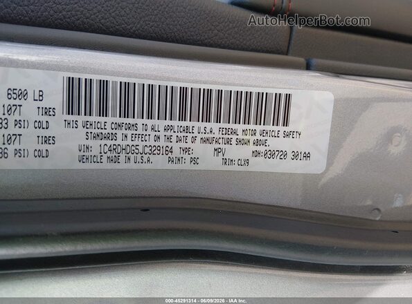 1C4RDHDG5JC329164 2018 DODGE DURANGO Silver Engine compartment view
