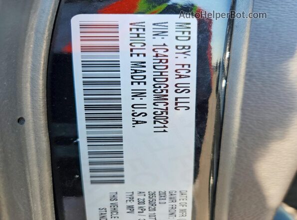 1C4RDHDG5MC750211 2021 DODGE DURANGO Black 