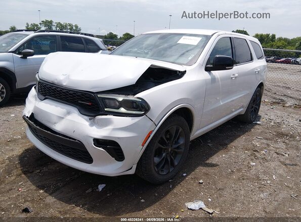 1C4RDJDG2MC599237 2021 DODGE DURANGO White Vista tres cuartos delantera izquierda