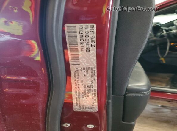 1C4RDJDG2NC212168 2022 DODGE DURANGO Burgundy 