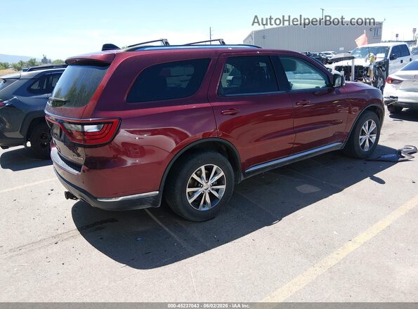 1C4RDJDG3GC484411 2016 DODGE DURANGO Burgundy Trasero derecho