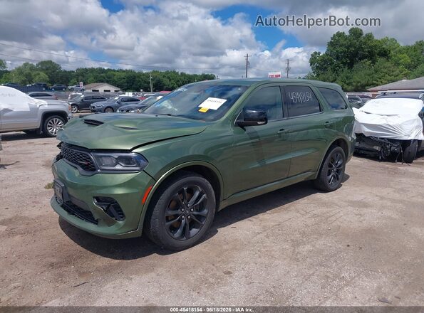 1C4RDJDG4MC697475 2021 DODGE DURANGO Green Передня ліва чверть