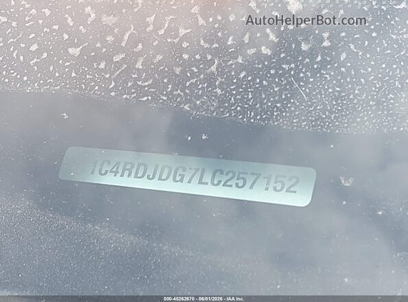 1C4RDJDG7LC257152 2020 DODGE DURANGO Blue Vista del compartimento del motor