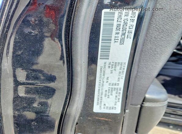 1C4RDJDG7MC793326 2021 DODGE DURANGO Black Vista de la etiqueta del VIN