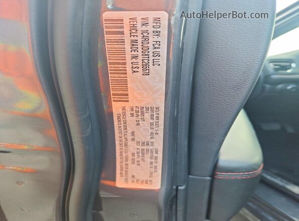 1C4RDJDG8TC265678 2026 DODGE DURANGO Gray Вид наклейки з VIN-кодом