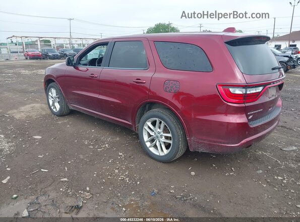 1C4RDJDGXNC134450 2022 DODGE DURANGO Burgundy უკანა მარცხენა