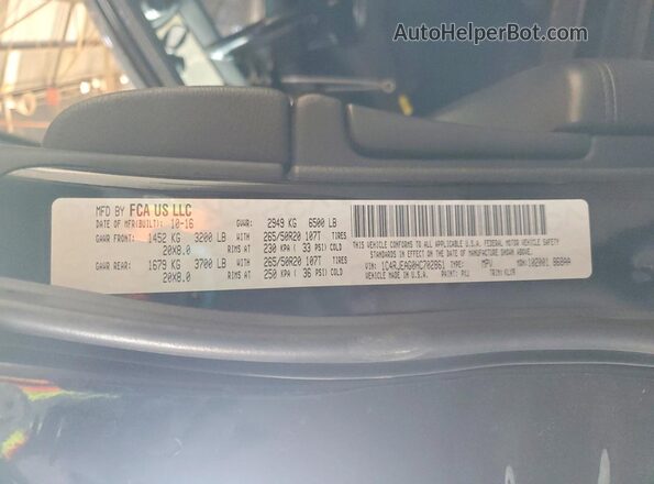 1C4RJEAG0HC702861 2017 JEEP GRAND Black Vista del compartimento del motor