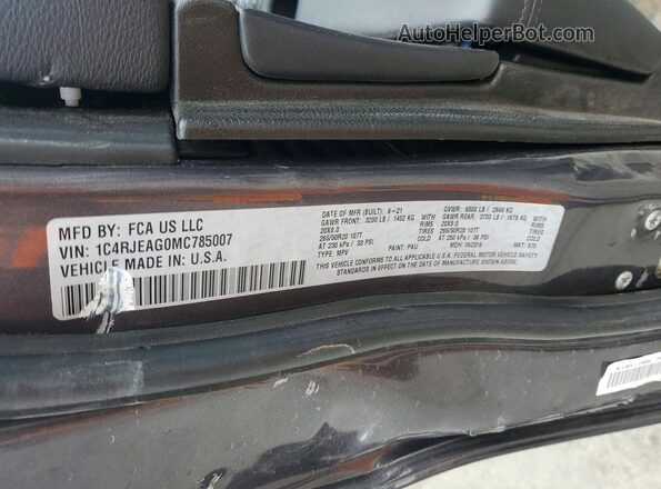 1C4RJEAG0MC785007 2021 JEEP GRAND Gray 