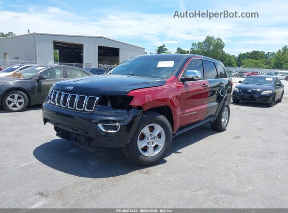 1C4RJEAG2HC890394 2017 JEEP GRAND CHEROKEE Red წინა მარცხენა ხედი სამი მეოთხედიდან