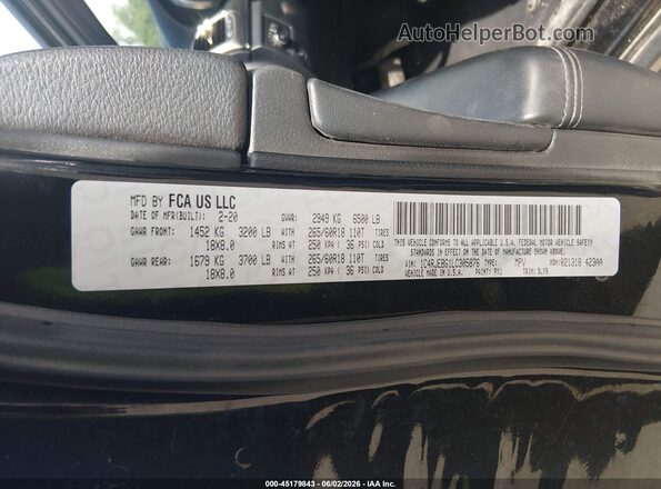 1C4RJEBG1LC305876 2020 JEEP GRAND CHEROKEE Black Engine compartment view