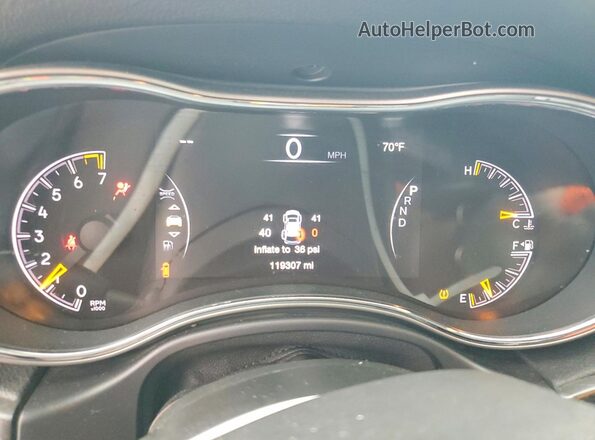 1C4RJEBG3JC209003 2018 JEEP GRAND Brown Instrument cluster view