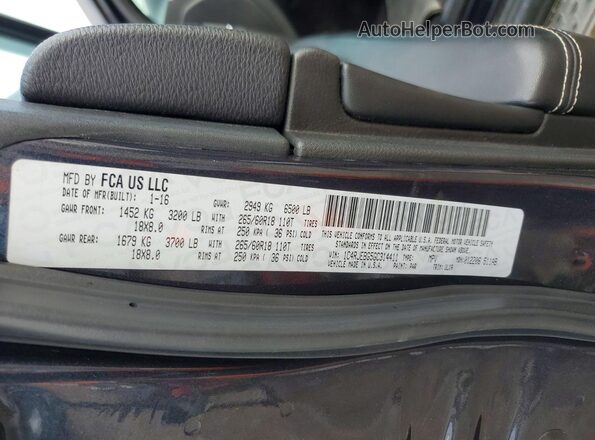 1C4RJEBG5GC314411 2016 JEEP GRAND Black ძრავის განყოფილების ხედი