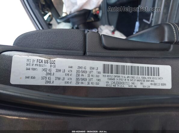 1C4RJEBG5HC617111 2017 JEEP GRAND CHEROKEE Black Вид підкапотного простору