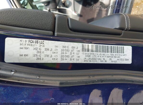 1C4RJEBG5HC712414 2017 JEEP GRAND CHEROKEE Blue Շարժիչի բաժամունքի տեսք