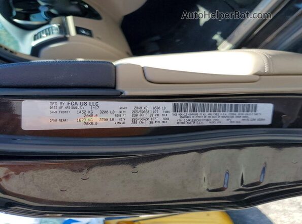 1C4RJEBG5HC773441 2017 JEEP GRAND Brown VIN կոդի պիտակի տեսք