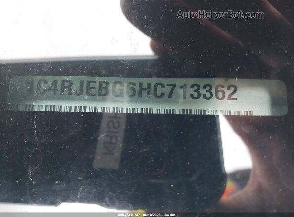 1C4RJEBG6HC713362 2017 JEEP GRAND CHEROKEE White Вид підкапотного простору