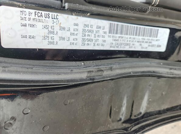 1C4RJEBG7HC838032 2017 JEEP GRAND Black Vista de la etiqueta del VIN