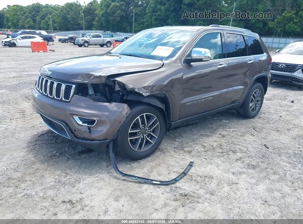 1C4RJEBG9LC306483 2020 JEEP GRAND CHEROKEE Brown წინა მარცხენა ხედი სამი მეოთხედიდან