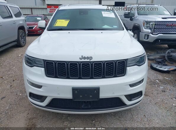 1C4RJECG0KC794977 2019 JEEP GRAND CHEROKEE White ხელსაწყოთა პანელის ხედი