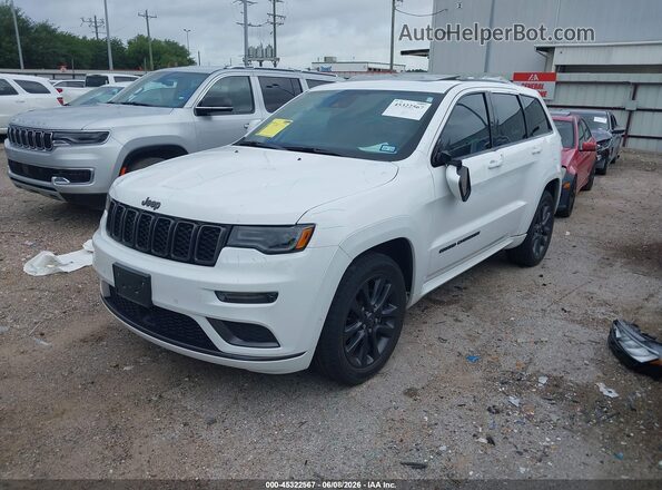 1C4RJECG0KC794977 2019 JEEP GRAND CHEROKEE White წინა მარცხენა ხედი სამი მეოთხედიდან