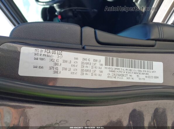 1C4RJFAG0HC801377 2017 JEEP GRAND CHEROKEE Серый Вид подкапотного пространства