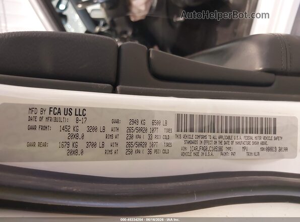 1C4RJFAG0JC105186 2018 JEEP GRAND CHEROKEE White Vista del compartimento del motor