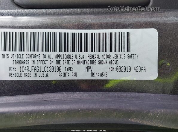 1C4RJFAG1LC139186 2020 JEEP GRAND CHEROKEE Gray Widok komory silnika