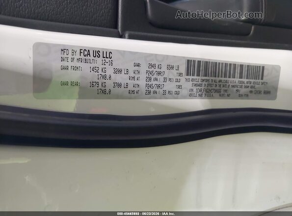 1C4RJFAG2HC730666 2017 JEEP GRAND CHEROKEE White Widok komory silnika