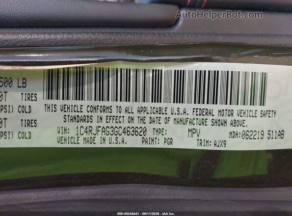 1C4RJFAG3GC463620 2016 JEEP GRAND CHEROKEE Green Вид підкапотного простору