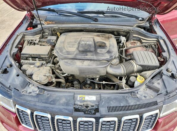1C4RJFAG3JC124248 2018 JEEP GRAND Maroon ძრავის განყოფილების ხედი