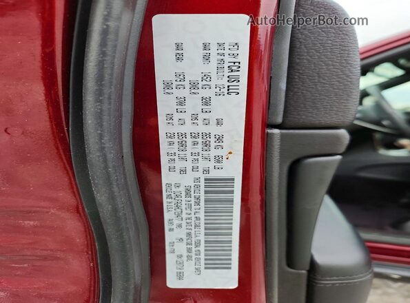 1C4RJFAG4HC720477 2017 JEEP GRAND Burgundy VIN կոդի պիտակի տեսք