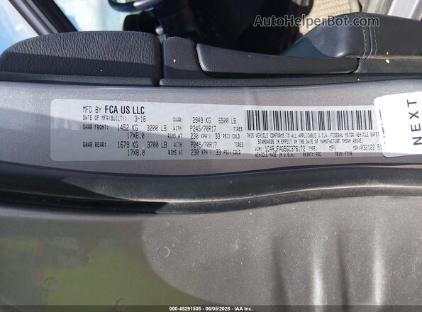 1C4RJFAG5GC376172 2016 JEEP GRAND CHEROKEE Серебряный Вид подкапотного пространства
