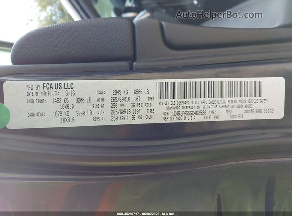 1C4RJFAG5GC462520 2016 JEEP GRAND CHEROKEE Gray Engine compartment view