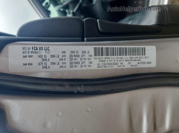 1C4RJFAG6HC926867 2017 JEEP GRAND Silver Engine compartment view