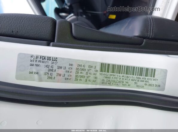 1C4RJFAG6JC103734 2018 JEEP GRAND CHEROKEE Белый Вид подкапотного пространства