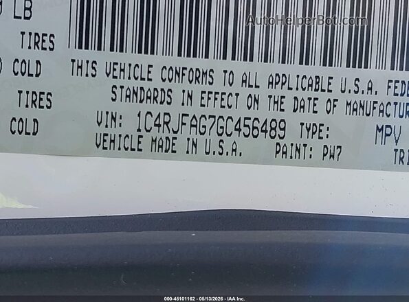 1C4RJFAG7GC456489 2016 JEEP GRAND CHEROKEE White 