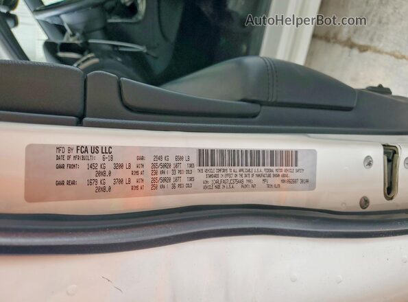 1C4RJFAG7JC375449 2018 JEEP GRAND White VIN կոդի պիտակի տեսք