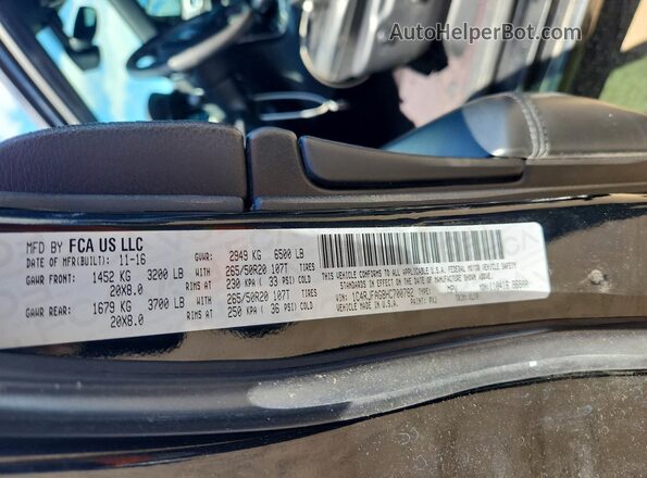 1C4RJFAG8HC700782 2017 JEEP GRAND Black Вид наклейки з VIN-кодом