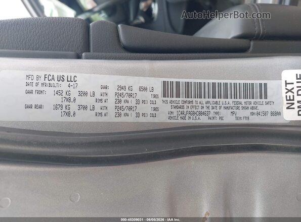 1C4RJFAG8HC884637 2017 JEEP GRAND CHEROKEE Gray 