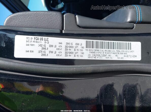 1C4RJFAG8LC125947 2020 JEEP GRAND CHEROKEE Черный Вид подкапотного пространства