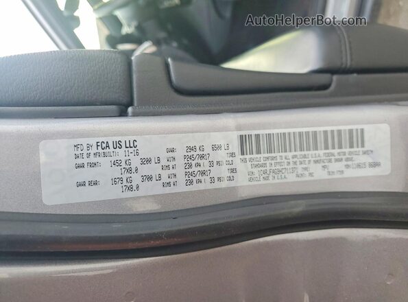 1C4RJFAG9HC711371 2017 JEEP GRAND Silver VIN կոդի պիտակի տեսք