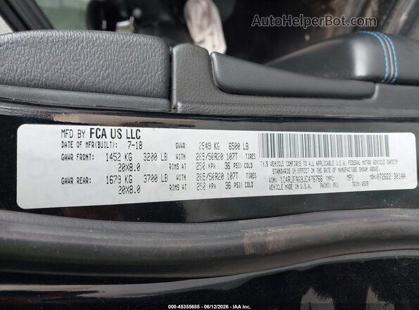 1C4RJFAG9JC476766 2018 JEEP GRAND CHEROKEE Black Vista del compartimento del motor