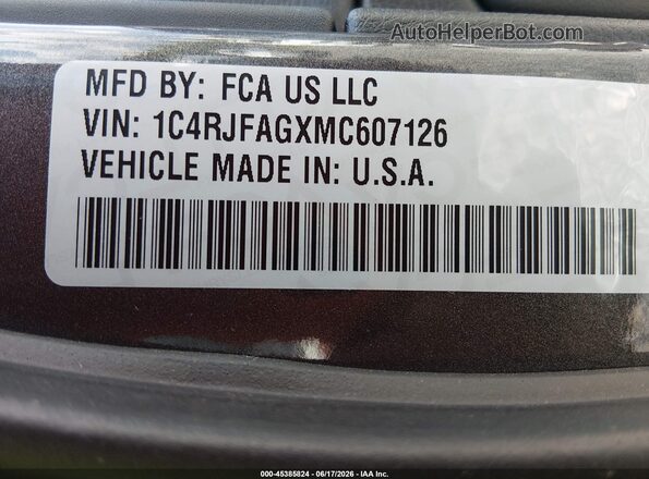 1C4RJFAGXMC607126 2021 JEEP GRAND CHEROKEE Pewter Engine compartment view