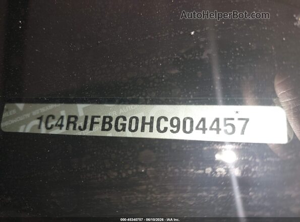 1C4RJFBG0HC904457 2017 JEEP GRAND CHEROKEE Gray ძრავის განყოფილების ხედი