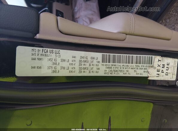 1C4RJFBG0KC793514 2019 JEEP GRAND CHEROKEE Black Vista del compartimento del motor