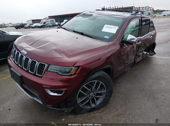 1C4RJFBG1JC402367 2018 JEEP GRAND CHEROKEE Burgundy წინა მარცხენა ხედი სამი მეოთხედიდან