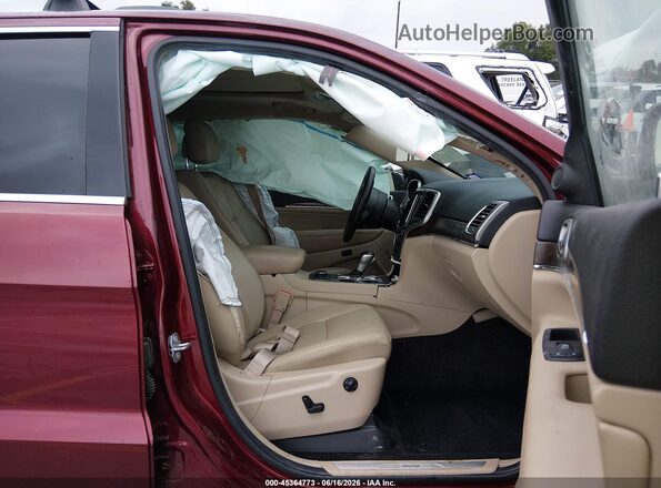 1C4RJFBG1JC402367 2018 JEEP GRAND CHEROKEE Burgundy წინა სალონის ხედი