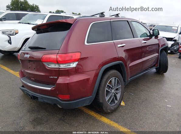 1C4RJFBG1JC402367 2018 JEEP GRAND CHEROKEE Burgundy უკანა მარჯვენა