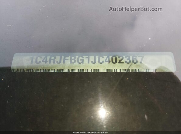 1C4RJFBG1JC402367 2018 JEEP GRAND CHEROKEE Burgundy ძრავის განყოფილების ხედი