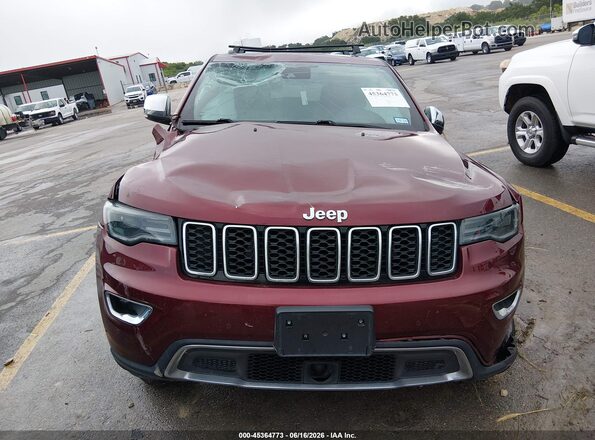 1C4RJFBG1JC402367 2018 JEEP GRAND CHEROKEE Burgundy ხელსაწყოთა პანელის ხედი